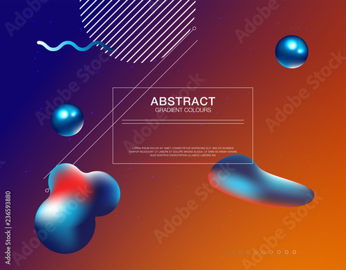 Gradient fluid background design layout for banner or poster