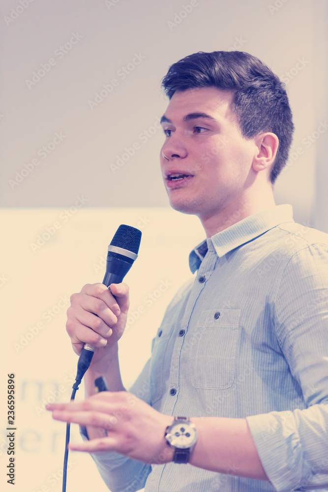 businessman giving presentations at conference room businessman giving presentations at conference room