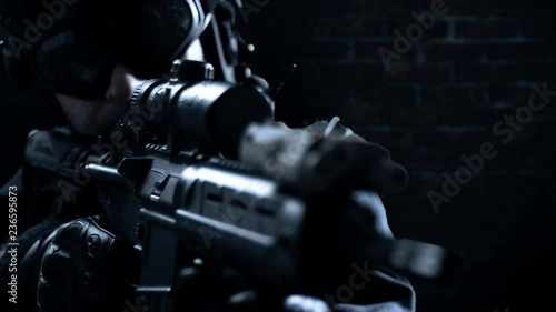 special forces soldier police, swat team member