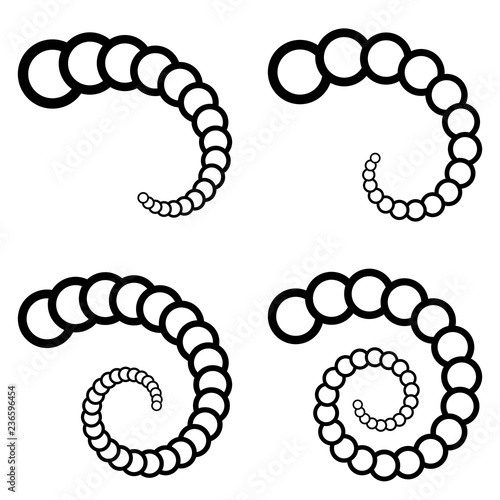 Set of design spiral dots backdrops