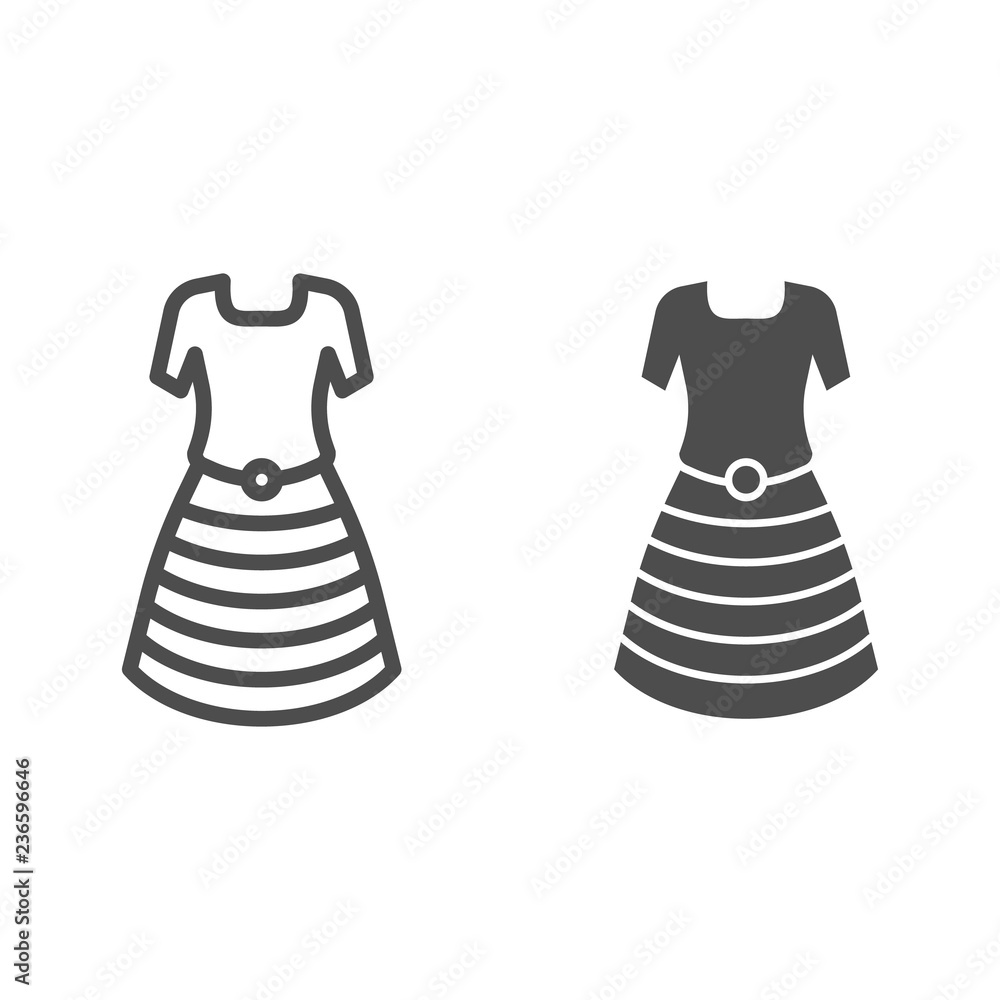 Premium Vector | Sketch hand drawn single line art coloring page dress day