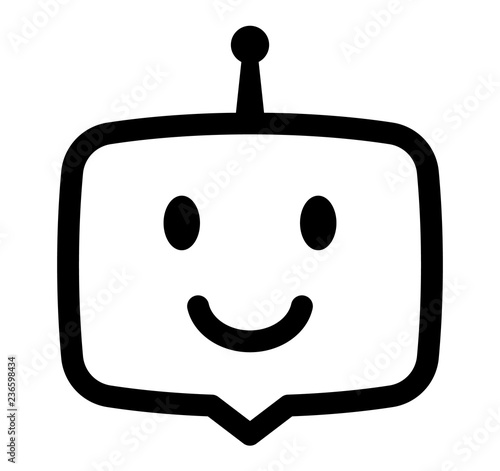Smart chatterbot vector icon