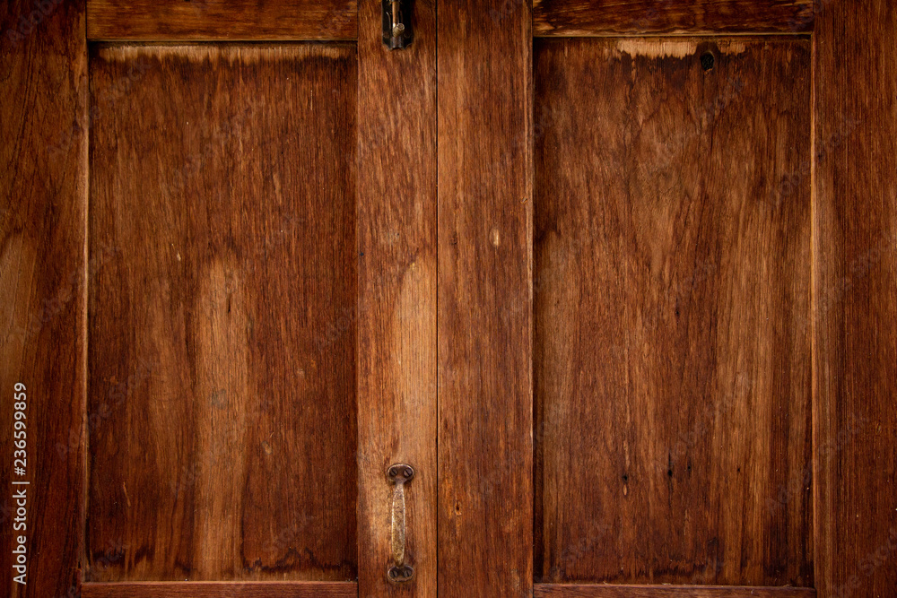 close up brown wooden window of old house. close up brown wooden window of old house.