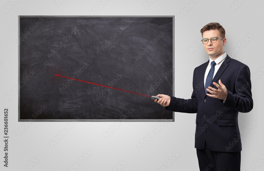 Handsome young teacher with laser pointer teaching
Handsome young teacher with laser pointer teaching