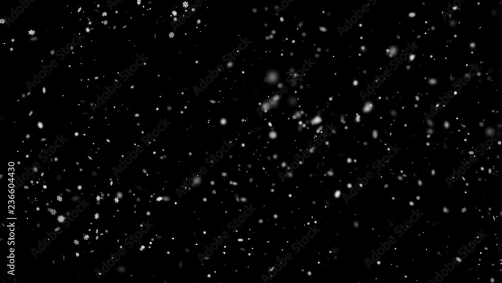 Abstract Fairy Winter Falling Realistic Snowflakes snow Particles From Top To Bottom Black Seamlessly Looped Green Screen Animation. Abstract Fairy Winter Falling Realistic Snowflakes snow Particles From Top To Bottom Black Seamlessly Looped Green Screen Animation.
