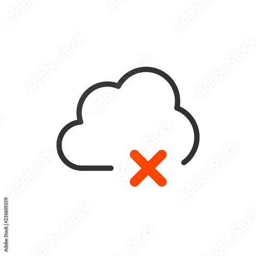 icon cloud icon with cross ...