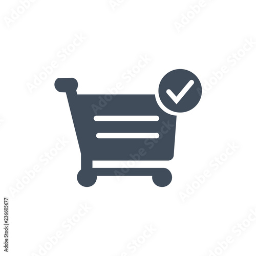 Shopping cart and checkmark...