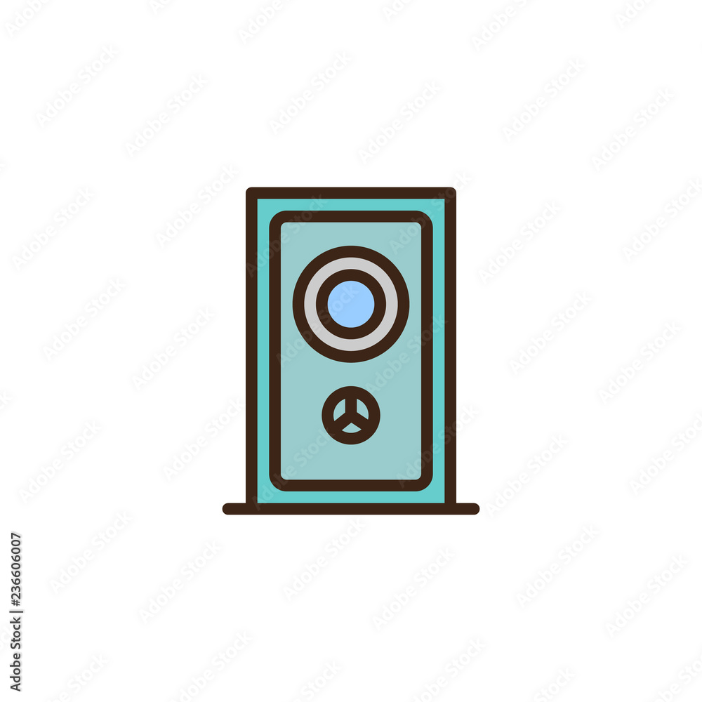 Porthole illuminator door filled outline icon, line vector sign, linear colorful pictogram isolated on white. Ship Cabin door symbol, logo illustration. Pixel perfect vector graphics Porthole illuminator door filled outline icon, line vector sign, linear colorful pictogram isolated on white. Ship Cabin door symbol, logo illustration. Pixel perfect vector graphics