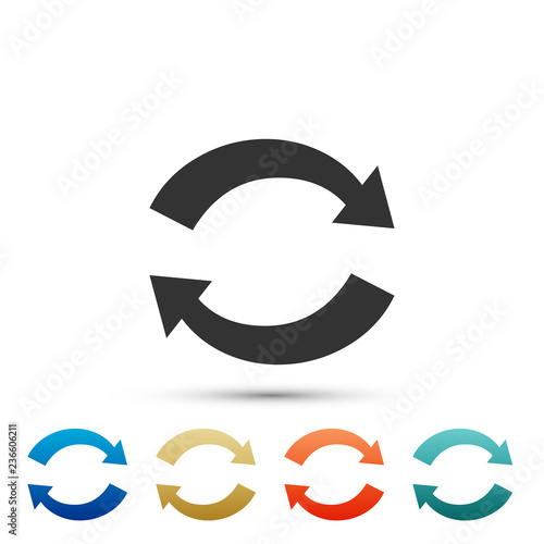 Free Download Refresh icon isolated on white background. Reload symbol. Rotation arrows in a circle sign. Set elements in colored icons. Flat design. Vector Illustration - GFXLoad
