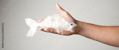 Wallpaper Mural Plastic animals in the oceans. The problem of man-made pollution of nature. Torontodigital.ca