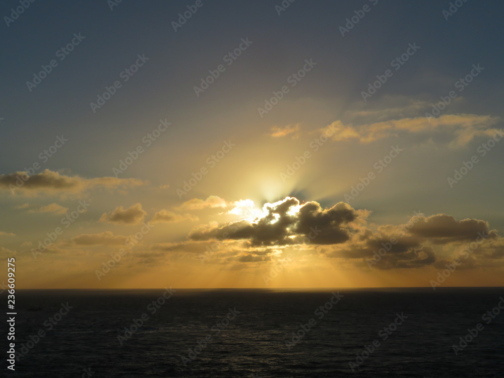 sunset over the sea sunset over the sea