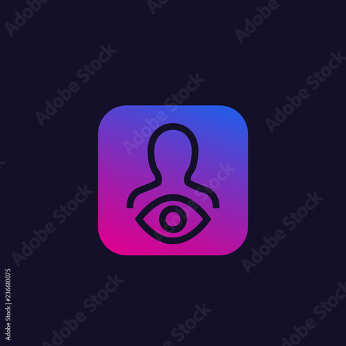 viewer vector icon for apps and web