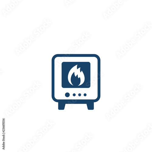 industrial oven icon, vector