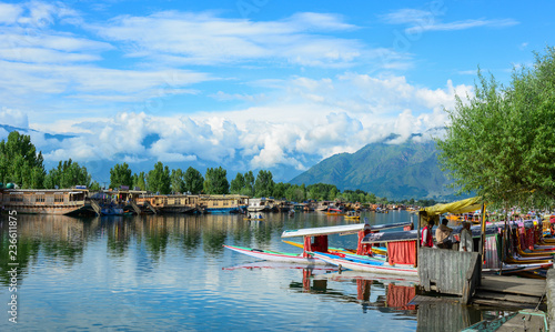 Landscape of Dal Lake in Srinagar, India photo