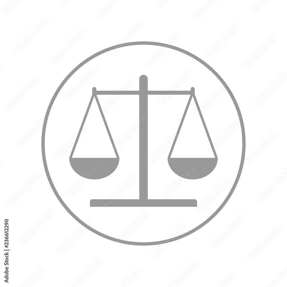 Scales of justice. Court symbol. Vector icon. Scales of justice. Court symbol. Vector icon.