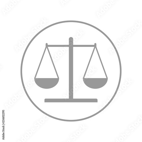 Scales of justice. Court symbol. Vector icon.