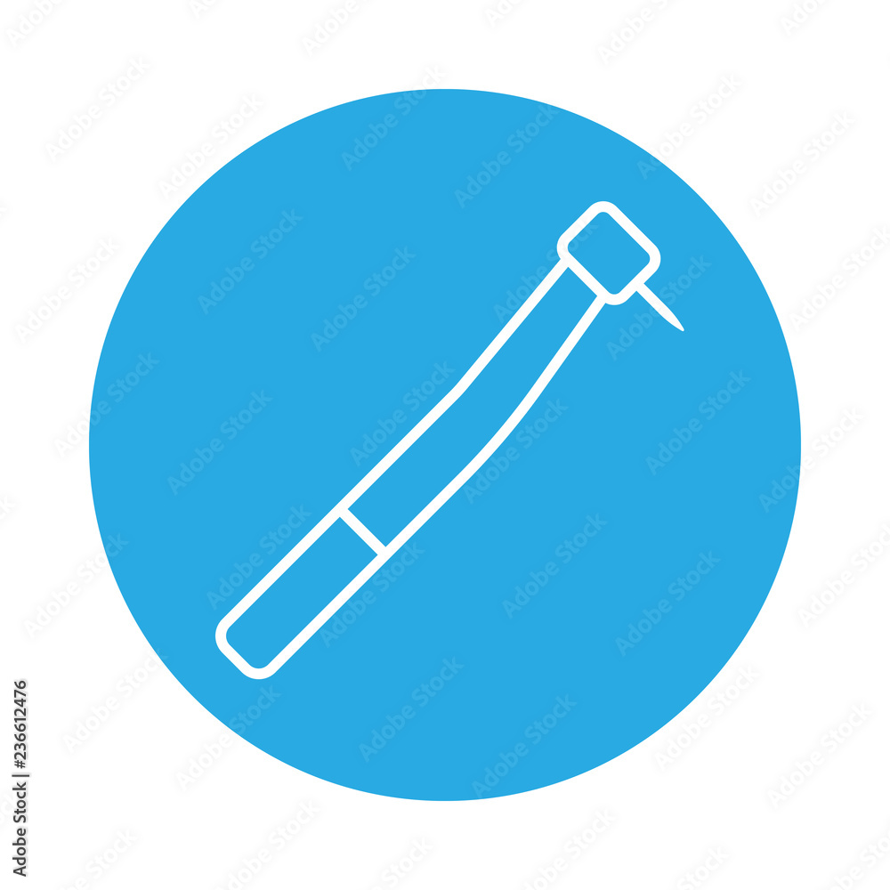 Dental drill. Vector icon. Dental drill. Vector icon.