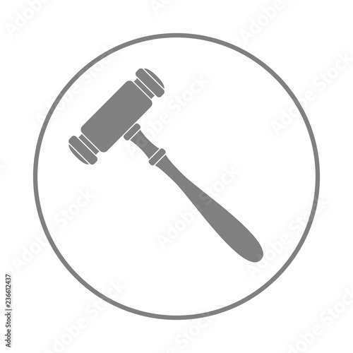 Hammer of justice. Vector icon.