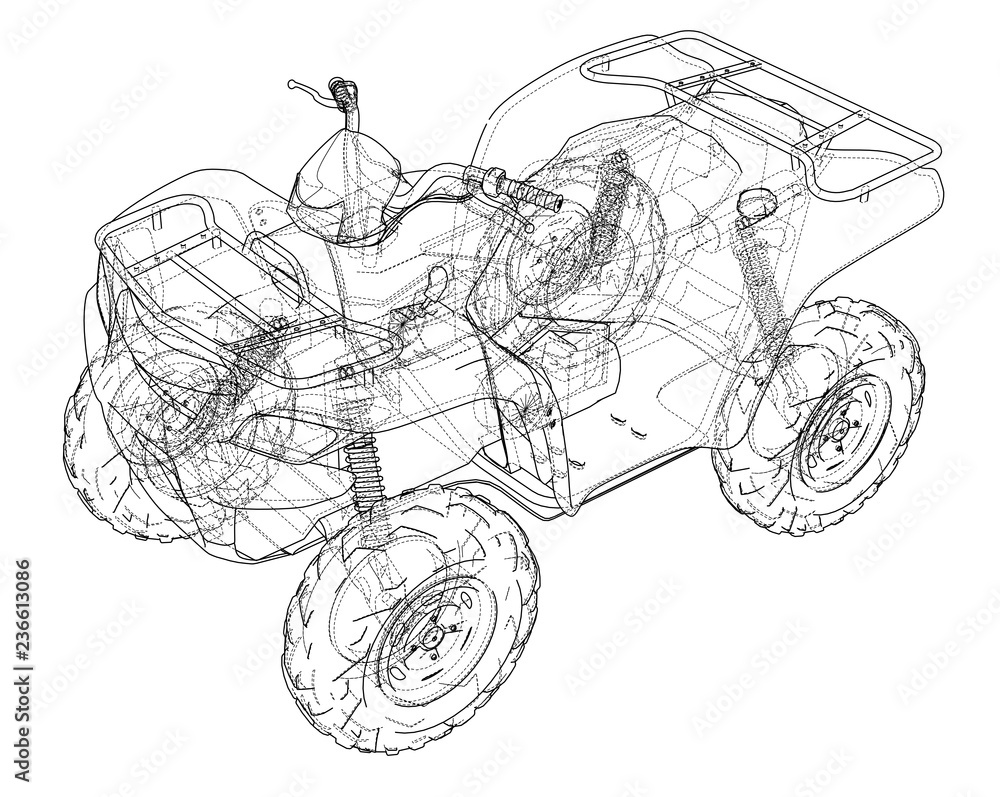 ATV quadbike concept outline