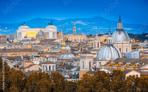 View of Rome from Castel Sant'Angelo. Rome cityscape.