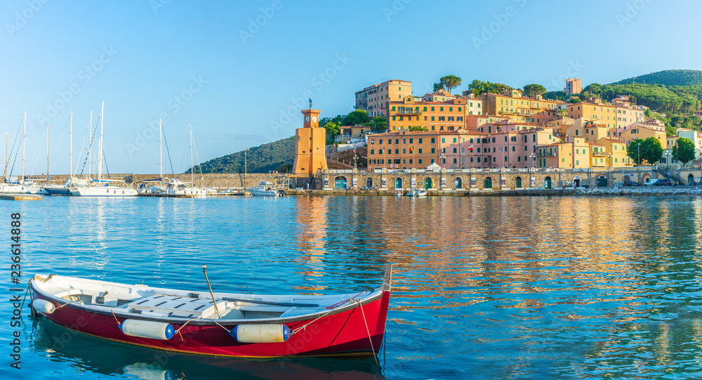 Rio Marina village and harbour, Elba islands, Tuscany, Italy