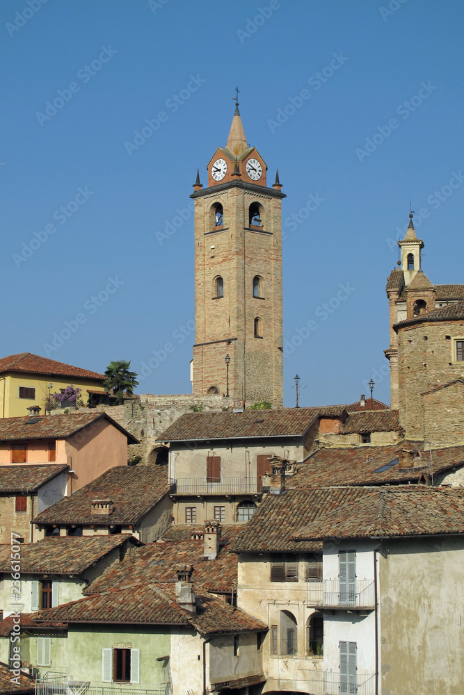 The town of Monforte d'Alba in the Piemonte wine region of northern Italy.