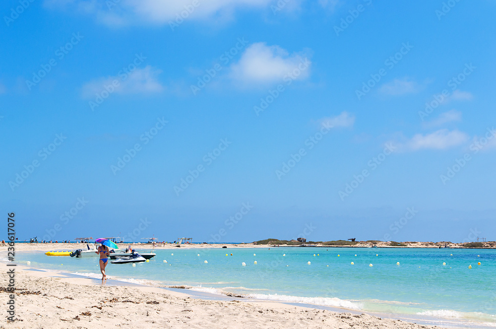 Seashore. Sea coast. Sandy beach