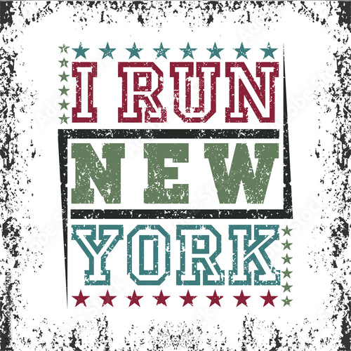 New York typography  design graphic  t-shirt printing man NYC