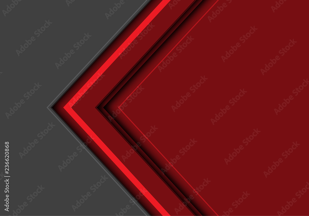 Abstract red arrow light direction with blank space grey design modern futuristic background vector illustration. Abstract red arrow light direction with blank space grey design modern futuristic background vector illustration.