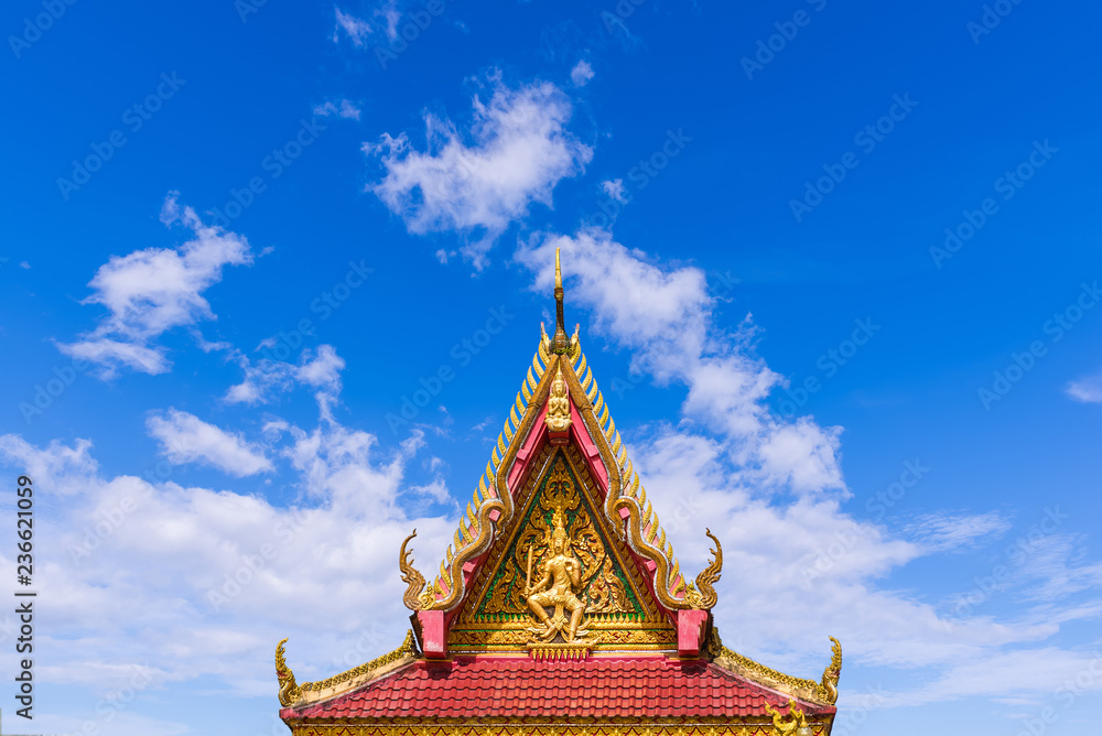 Top part of Thai style architecture