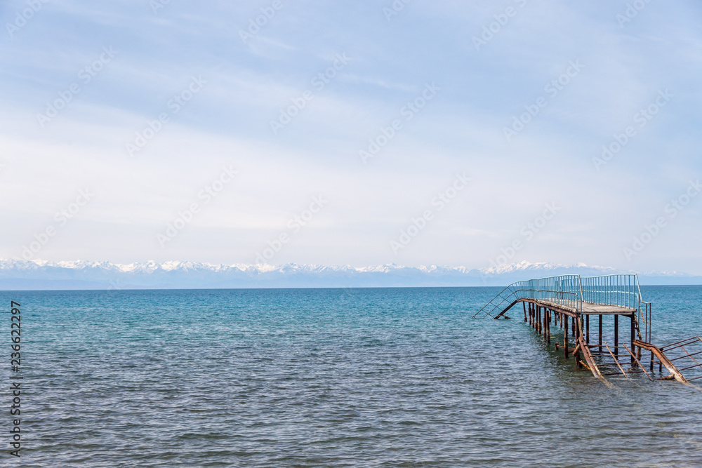Beautiful landscape, Issyk-Kul lake, Bosteri, Kyrgyzstan Beautiful landscape, Issyk-Kul lake, Bosteri, Kyrgyzstan