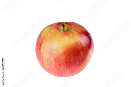 close up on red apple isolated on white background