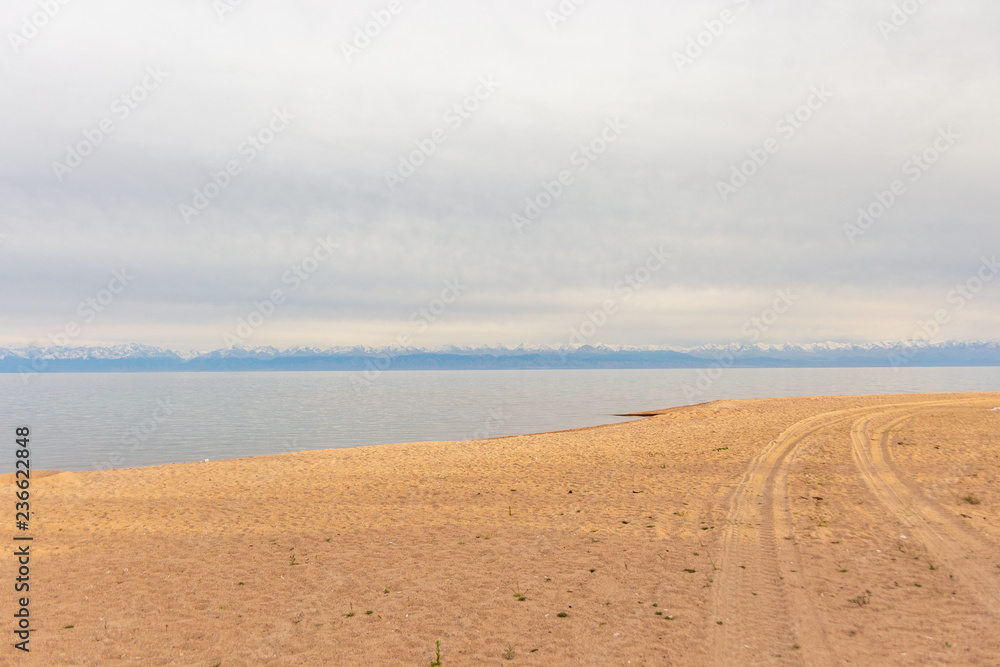 Beautiful landscape, Issyk-Kul lake, Bosteri, Kyrgyzstan Beautiful landscape, Issyk-Kul lake, Bosteri, Kyrgyzstan
