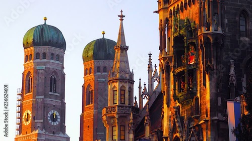 München townhall and Frauenkirche