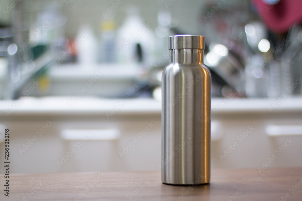 Insulated Stainless Bottle with sink kitchen background Insulated Stainless Bottle with sink kitchen background