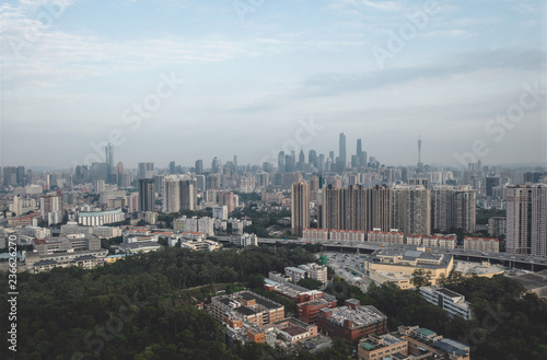 city skyline of guangzhou china