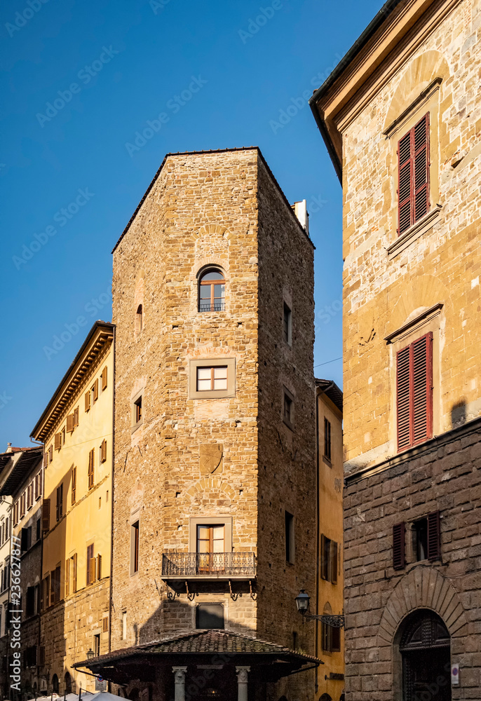View on a tower house in Florence, Tuscany - Italy