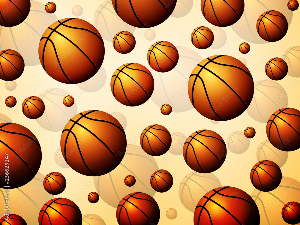 Basketball balls background