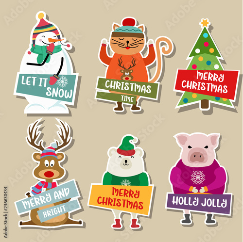 Christmas stickers collection