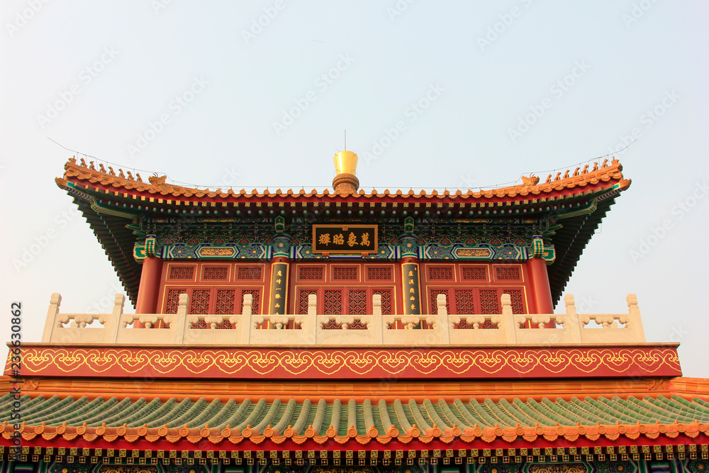 Chinese architectural style landscape architecture in a park,china Chinese architectural style landscape architecture in a park,china