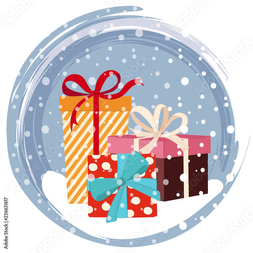 Christmas card with presents