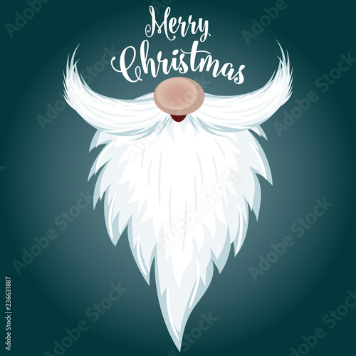 Christmas card with santa beard