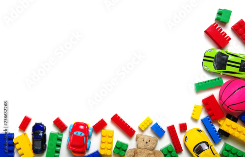 Kids toys and colorful blocks