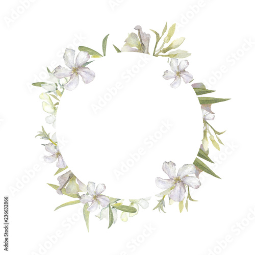 Wedding  set of rhododendron white spring flower © Ellen