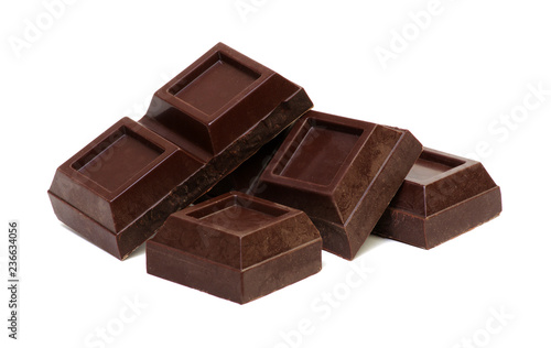 chocolate isolated on white