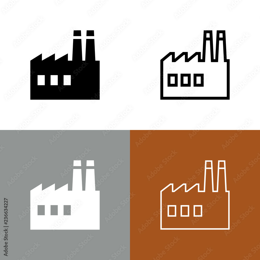 Obraz premium Factory Icon Set