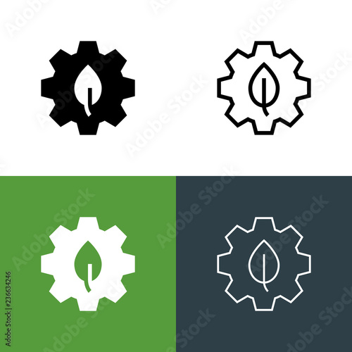 Green Manufacturing Icon Set