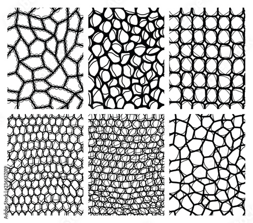 Collection of lace seamless backgrounds