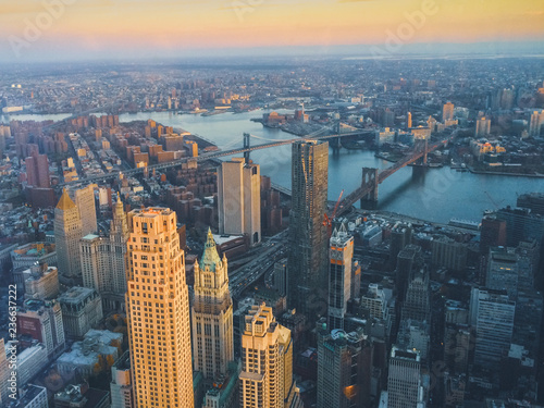 sunset from top with bridges