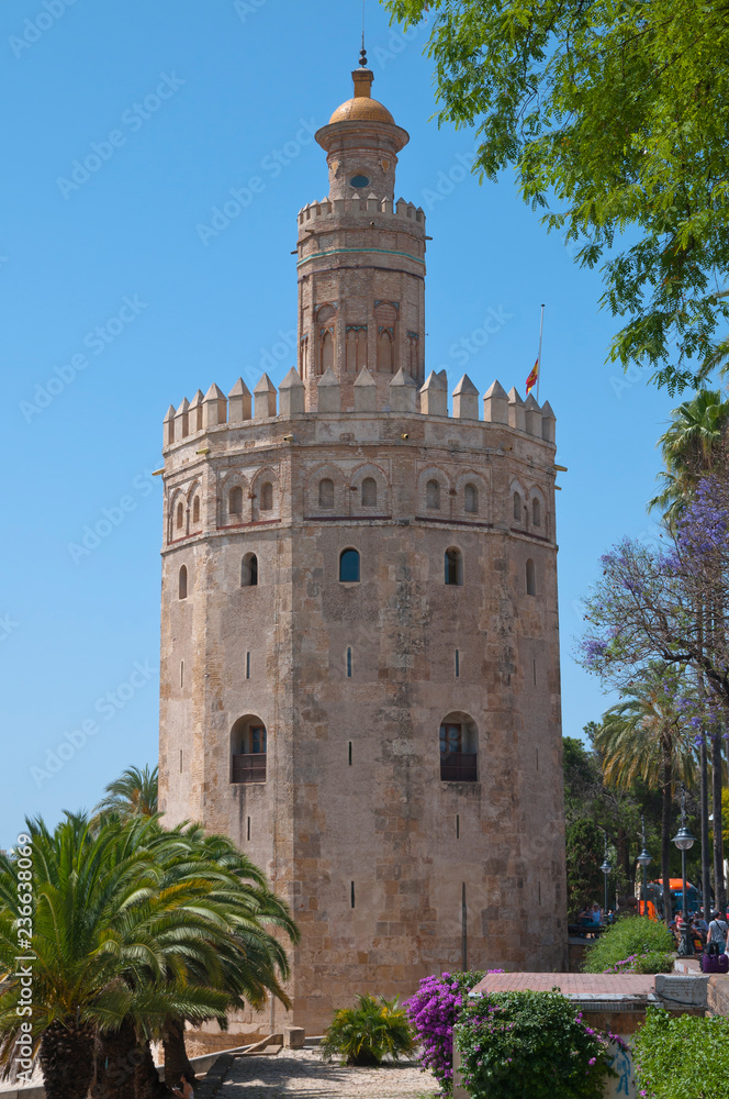 Torre del Oro, Sevilla, Andalusien, Spanien
